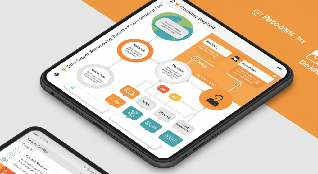 zoho decision tree, guided workflows, decision trees, bpo workflows, bop guided workflows, agent scripting